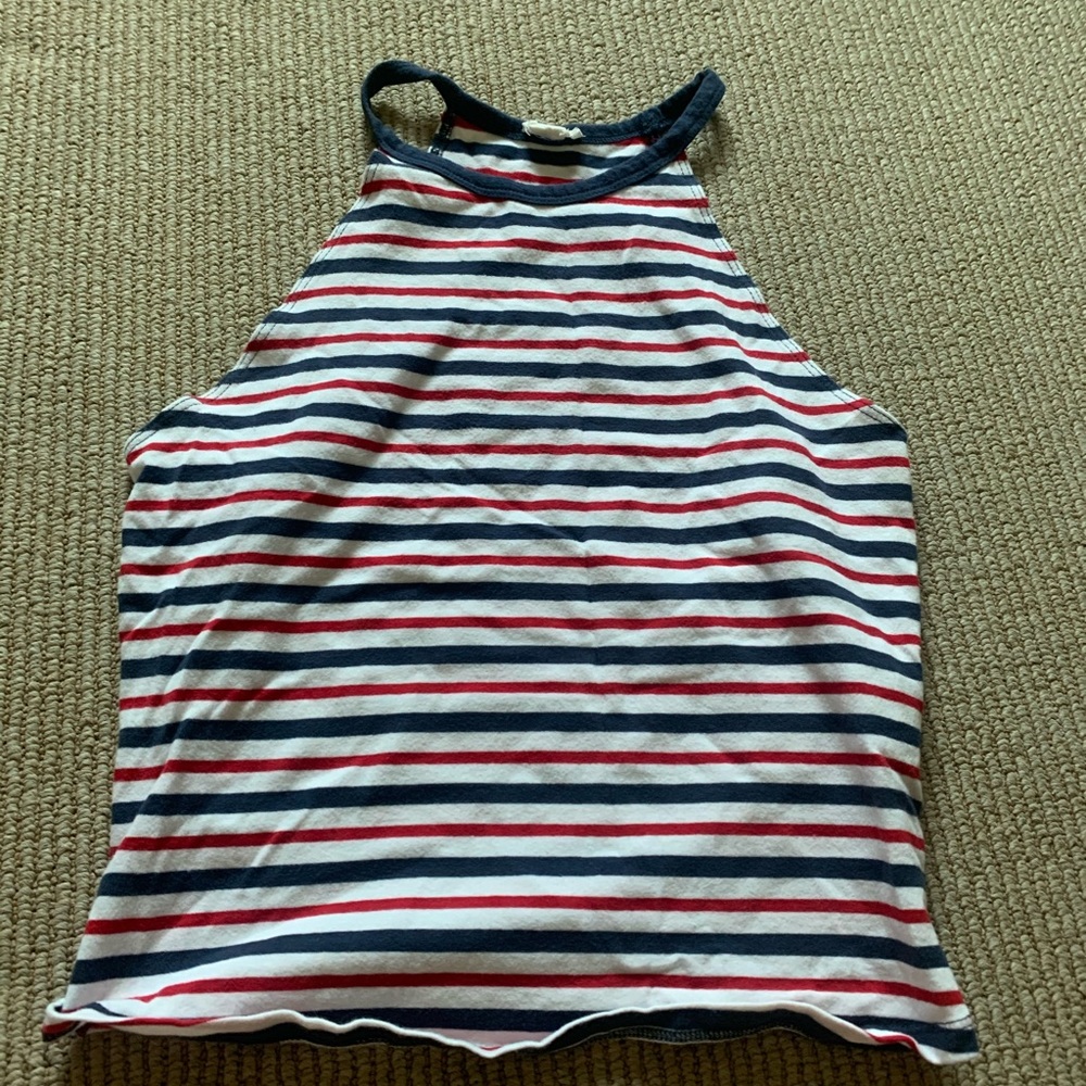 Garage stripped cropped cami